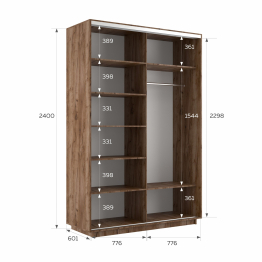 Шкаф-купе Экспресс 2-х дверный Фотопечать Шары Стекла 160х60х240