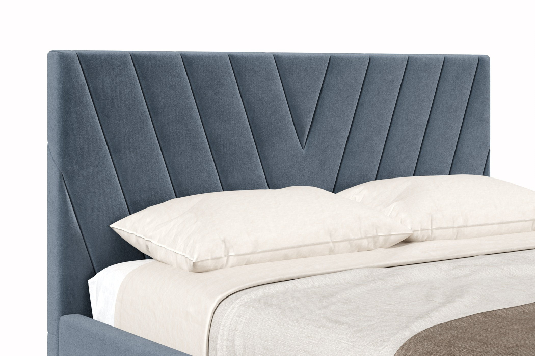 Мягкая кровать, Кровать Палермо 1600 с подъёмным механизмом, велюр