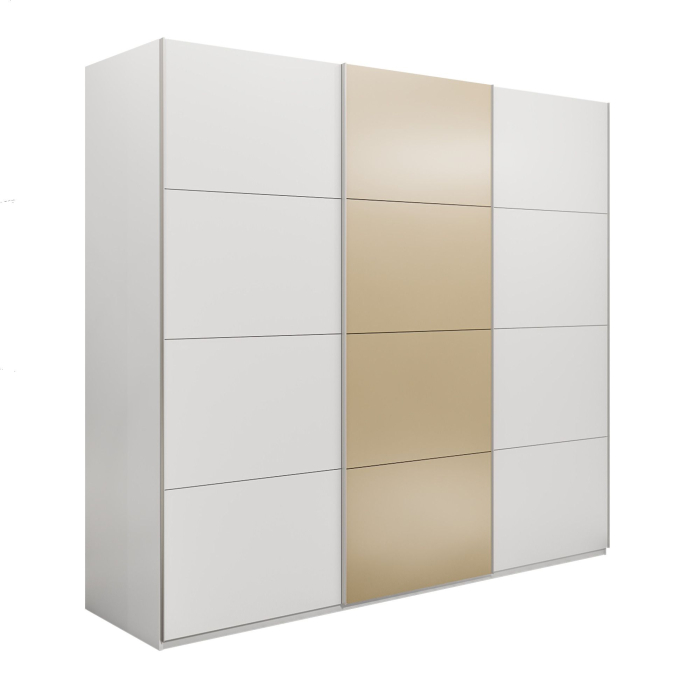 Шкафы-купе 3-х дверные, Шкаф-купе Эста 3-х дверный ДСП/Стекла фисташка/Доводчик 240х66х240