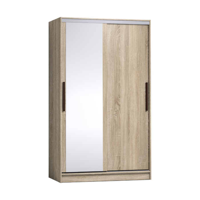 Шкафы-купе 2-х дверные, Шкаф-купе 2-дв  Strike 1200 зеркало/лдсп  (в2105*ш1232*г595)