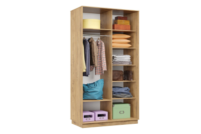 Шкаф-купе Премьер МИНИ 04 (01РБ;01РБ) фасады ромб белый/двухдверный/Профиль чёрный муар