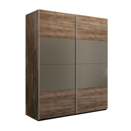 Шкаф-купе Эста 2-х дверный ДСП/Стекла хаки/Доводчик 200х66х240