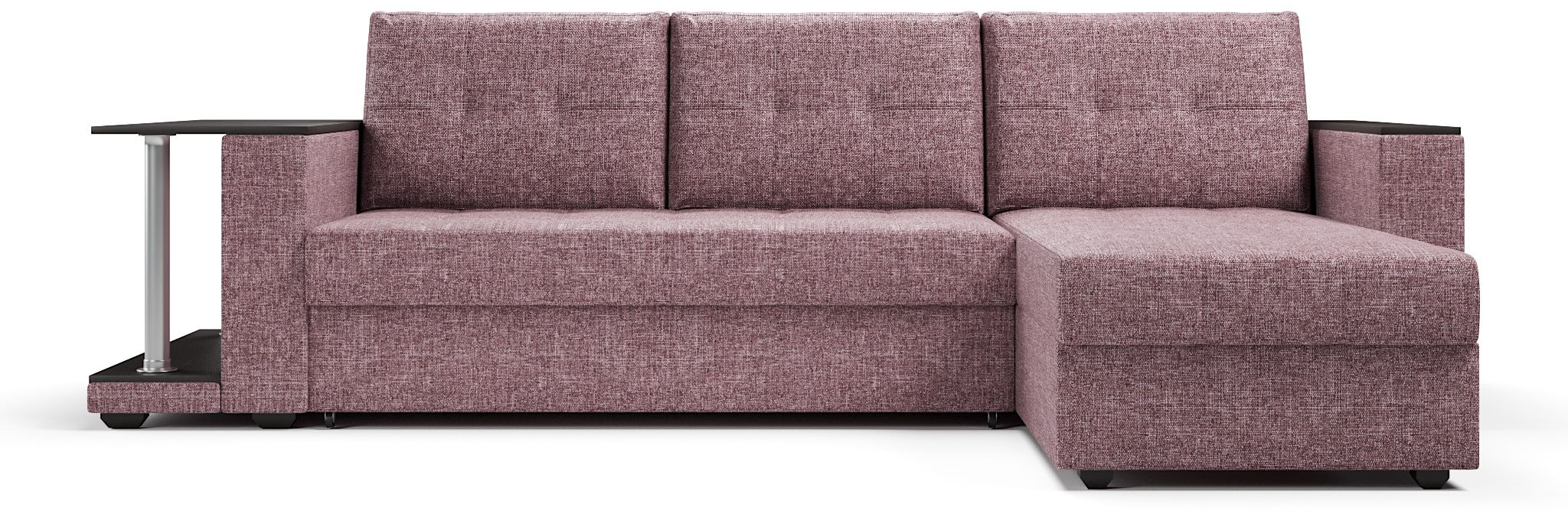 Диваны угловые в гостиную, Диван-кровать угловой со столом Атланта Классик 145 , рогожка