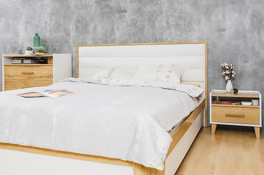 Кровати с мягким изголовьем, Кровать с подъемным механизмом Айрис 307 Люкс 160х200, дуб