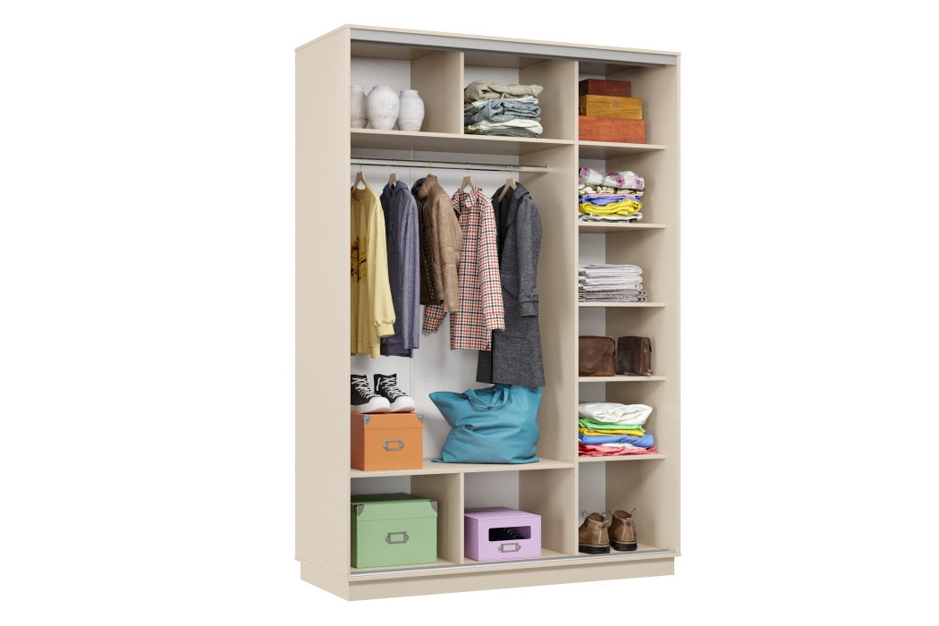 Шкафы-купе 2-х дверные, Шкаф-купе Премьер Лайт 10 П-3159 двухдверный