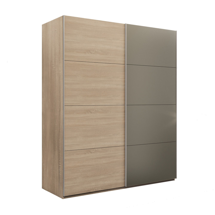 Шкафы-купе 2-х дверные, Шкаф-купе Эста 2-х дверный ДСП/Стекла хаки/Доводчик 180х66х240