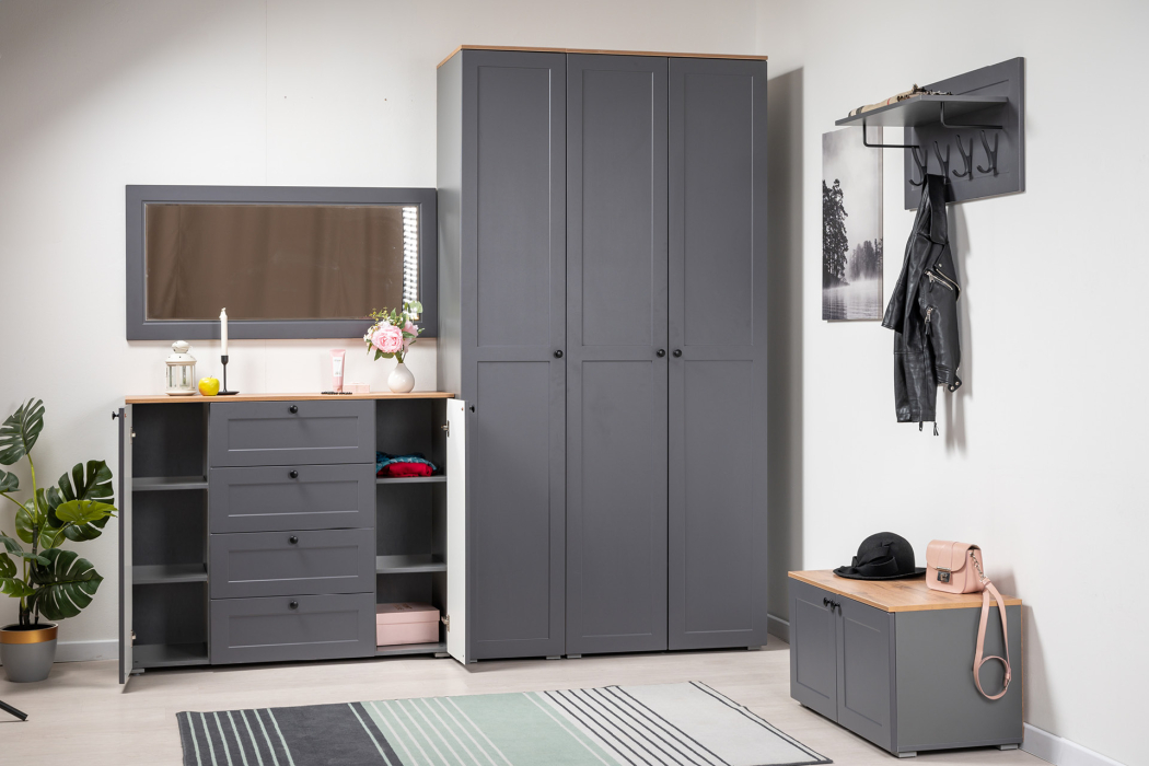 Настенные, Вешалка Остин 15.12, серый графит