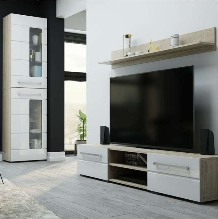 Стенки для гостиной, Гостиная Милан Тумба ТБ-11 с полкой Сонома