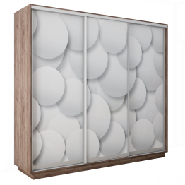 Шкаф-купе Экспресс 3-х дверный Фотопечать Шары Стекла 180х45х240