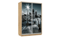 Шкафы-купе 2-х дверные, Шкаф-купе Премьер Лайт 04 Мини Ф-1356 двухдверный