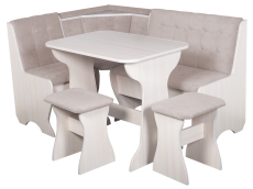 Кухонные уголки, Кухонный уголок Стиль 1Л (со столом СТ4) Дуб млечный / велюр