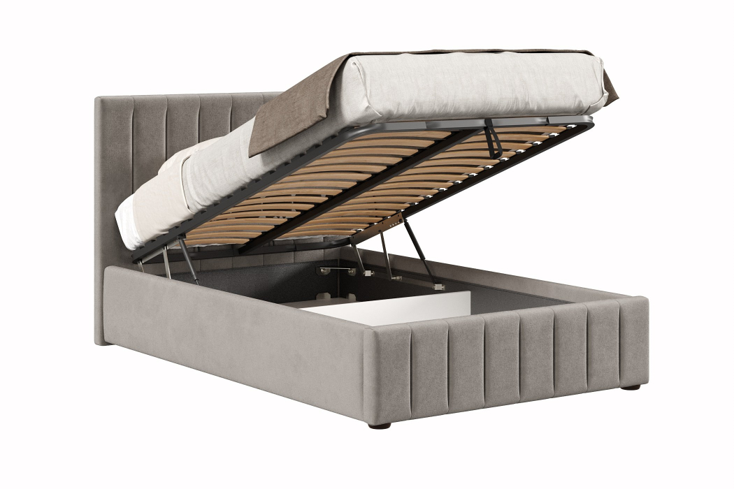 Мягкая кровать, Кровать Верона 1200 с подъёмным механизмом, велюр