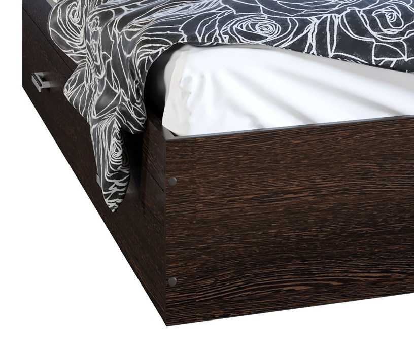 Кровати 160 см, ЛДСП Кровать НИКОЛЬ 1,6 Венге-Лиственница светлая