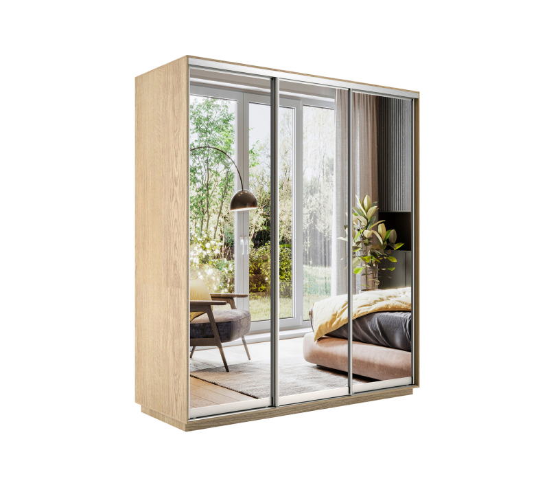 Шкафы-купе, Шкаф-купе Экспресс Экспенс трио 2400 x 2100 x 600