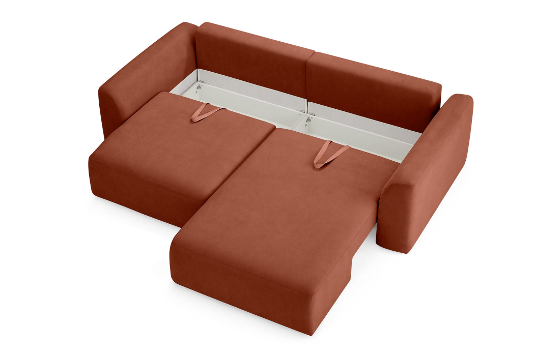 Диваны угловые в гостиную, Диван угловой Спейс, Велюр