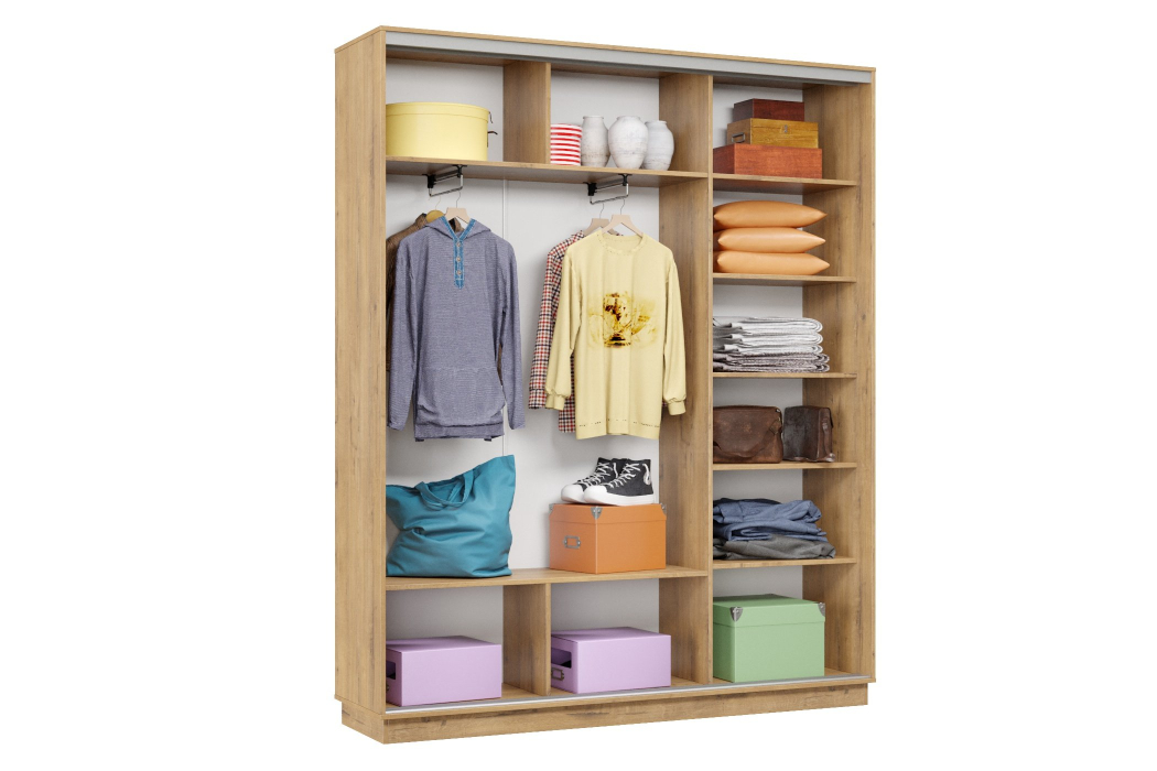 Шкафы-купе 3-х дверные, Шкаф-купе Премьер Лайт 23 (08;05;08) трехдверный