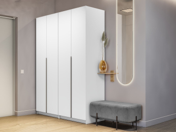 Распашной шкаф Локер 800+800 (Гармошка) с ящиками и полками справа