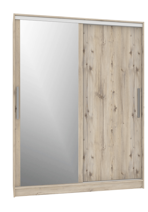 Шкафы-купе 2-х дверные, Шкаф-купе 2-дв  Strike 1600 зеркало/лдсп  (в2105*ш1600*г595)