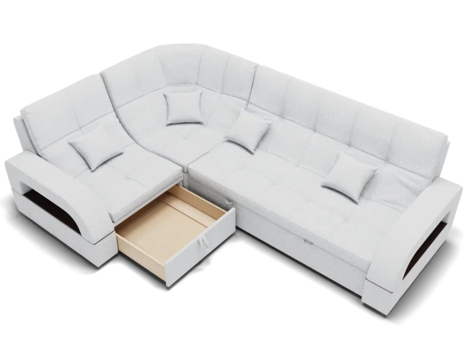Диваны угловые в гостиную, Модульный диван Майами-3,микровелюр,антивандальная и водостойкая ткань,венеция