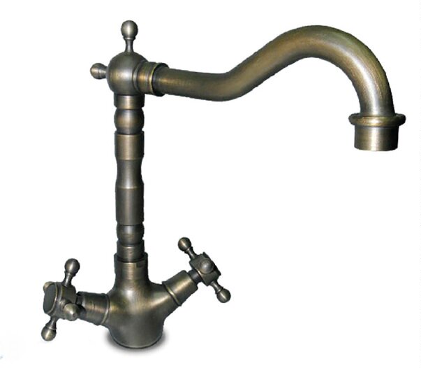 Смесители, Смеситель GranFest  Ретро двухвентильный бронза 20608