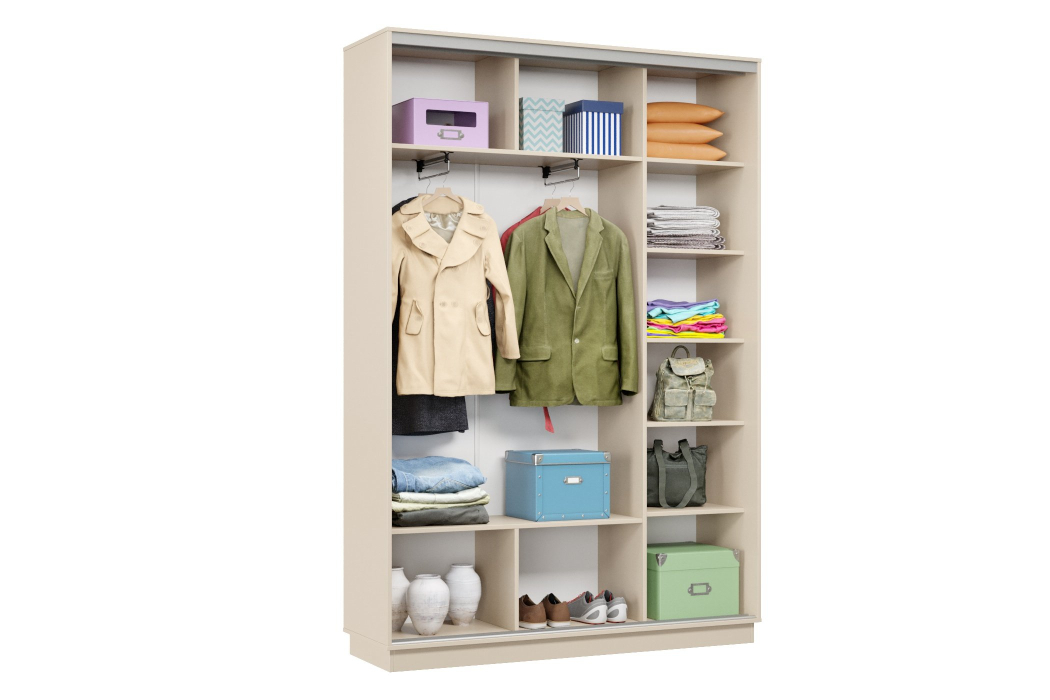 Шкафы-купе 2-х дверные, Шкаф-купе Премьер Лайт 09 Ф-1356 двухдверный