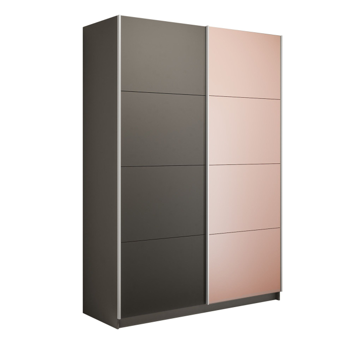 Шкафы-купе 2-х дверные, Шкаф-купе Прайм 2-х дверный ДСП/Стекло пудра/Доводчики 140х57х230
