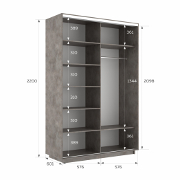 Шкаф-купе Экспресс 2-х дверный Фотопечать Шары Стекла 120х60х220
