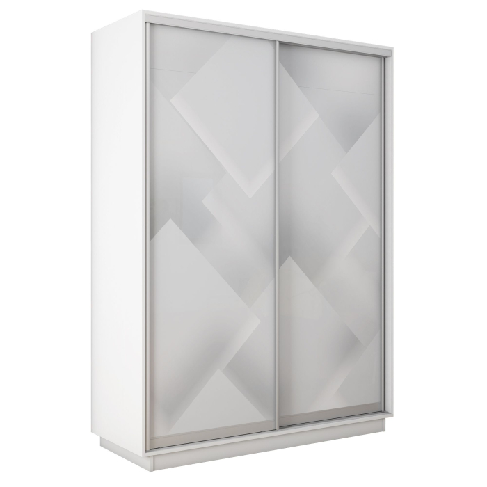 Шкафы-купе 2-х дверные, Шкаф-купе Экспресс 2-х дверный Фотопечать Квадрат Стекла 120х60х240