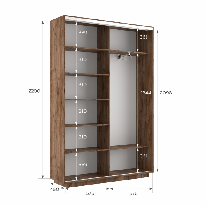 Шкафы-купе 2-х дверные, Шкаф-купе Экспресс 2-х дверный Фотопечать Квадрат Стекла 120х45х220