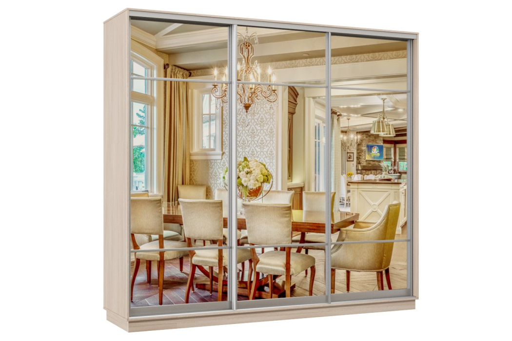 Шкафы-купе 3-х дверные, Шкаф-купе Премьер Лайт 54 (11;11;11) трехдверный