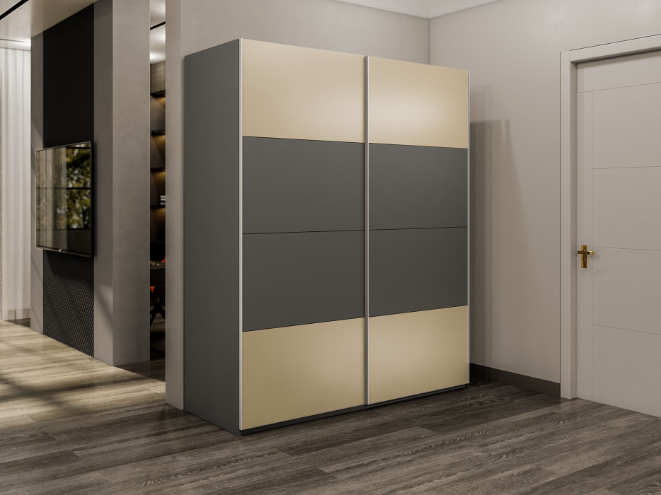 Шкафы-купе 2-х дверные, Шкаф-купе Эста 2-х дверный ДСП/Стекла фисташка/Доводчик 200х66х240