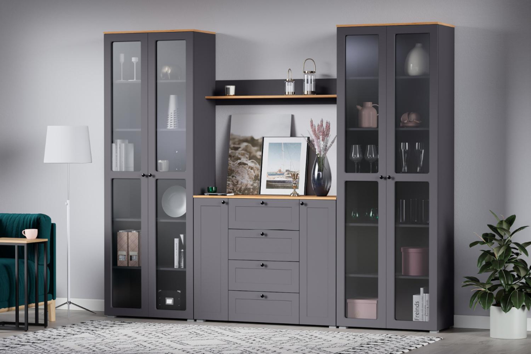 Стеклянные, Шкаф-витрина 16.394.02 Остин