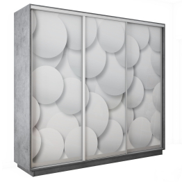 Шкаф-купе Экспресс 3-х дверный Фотопечать Шары Стекла 210х60х240