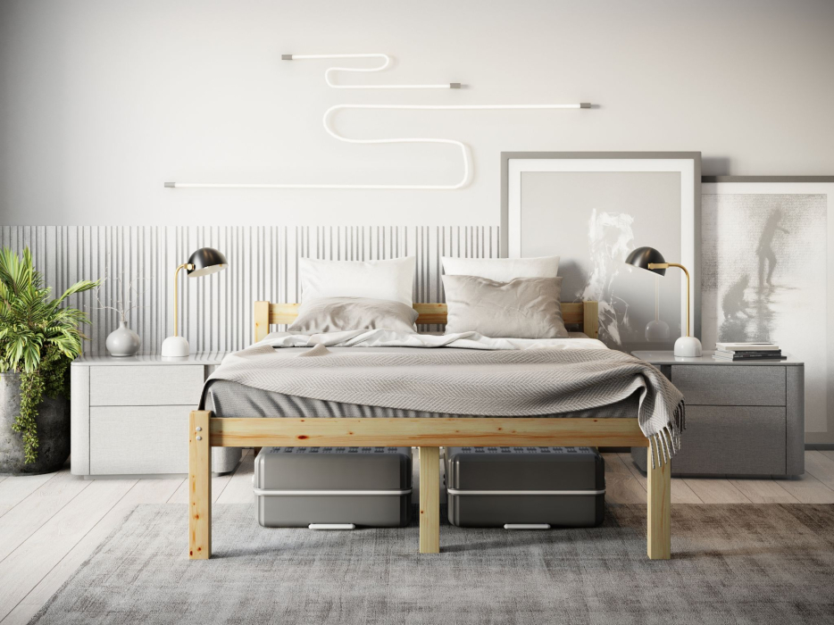 Двуспальные, Высокая кровать Геральд 120х200