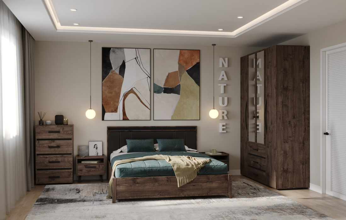 Шкафы распашные, Модульная система Nature (модуль 555) Шкаф для одежды и белья