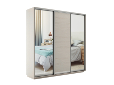 Шкафы-купе 3-х дверные, Шкаф-купе Экспресс Медиум (2 зеркала) трио 2400 x 2400 x 450