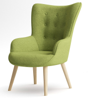 Кресло для отдыха, Кресло интерьерное Шелли, искусственный мех