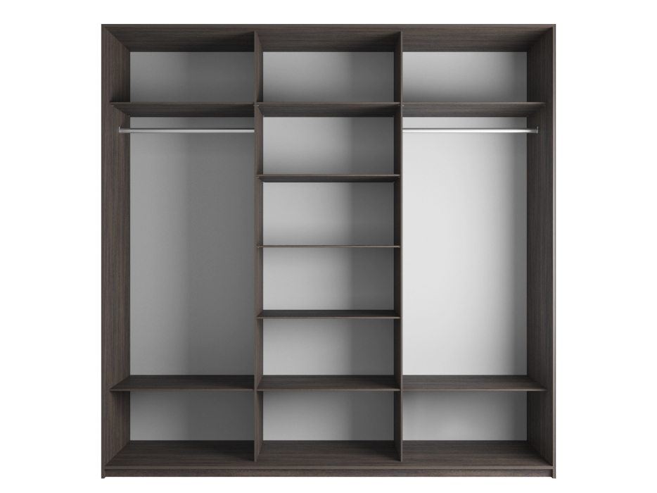 Шкафы-купе 3-х дверные, Шкаф-купе Эста 3-х дверный Стекла пудра/Доводчик 300х66х240