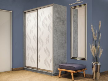 Шкаф-купе Экспресс 2-х дверный Фотопечать Ленты Стекла 160х45х240