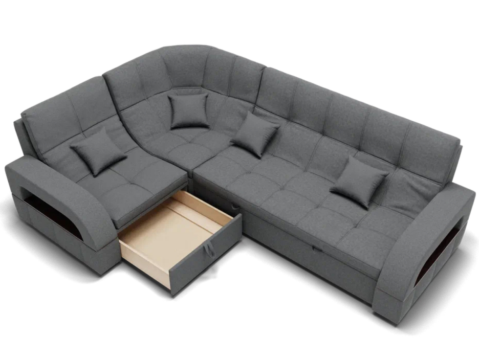 Диваны угловые в гостиную, Модульный диван Майами-3,микровелюр,антивандальная и водостойкая ткань,венеция