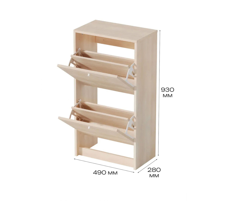 Шкафы в прихожую, Обувница закрытая Теви с двумя отделениями