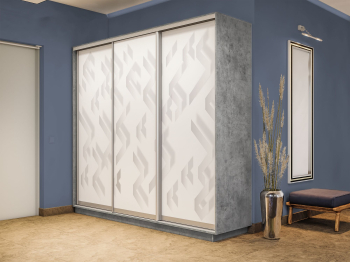 Шкаф-купе Экспресс 3-х дверный Фотопечать Ленты Стекла 180х45х220