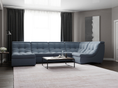 Диваны угловые в гостиную, П-образный диван Монако-4 ППУ, велюр