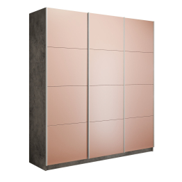 Шкаф-купе Прайм 3-х дверный Стекла пудра/Доводчики 180х57х230