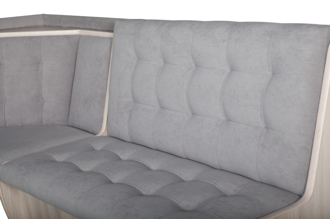 Кухонные уголки, Кухонный уголок Стиль 1Л (со столом СТ-2У) Ясень шимо светлый / велюр