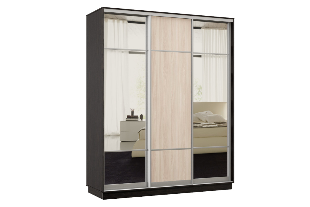 Шкафы-купе, Шкаф-купе Премьер Лайт 35 (11;08;11) трехдверный