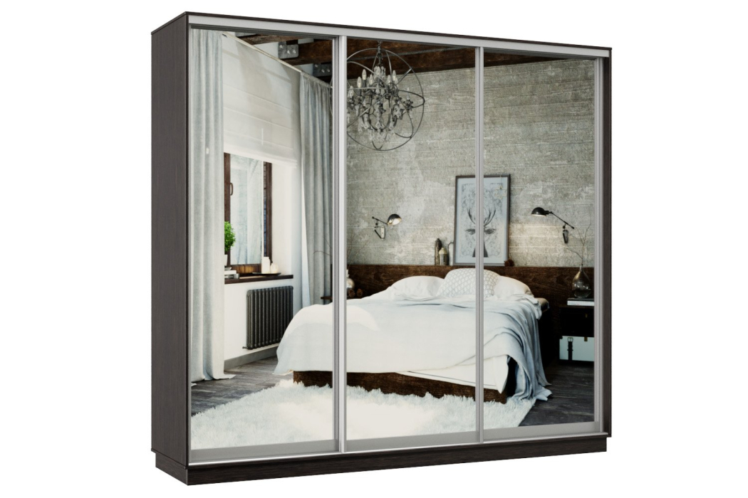 Шкафы-купе 3-х дверные, Шкаф-купе Премьер Лайт 62 (01;01;01) трехдверный