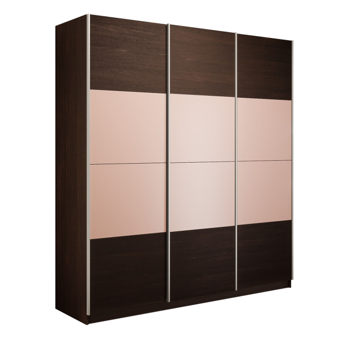 Шкафы-купе 3-х дверные, Шкаф-купе Эста 3-х дверный ДСП/Стекла пудра/Доводчик 300х66х240