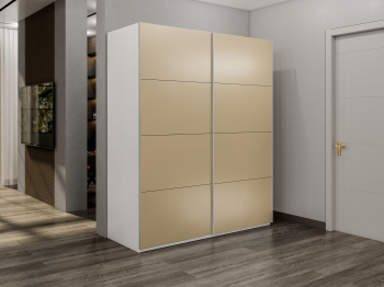 Шкаф-купе Эста 2-х дверный Стекла фисташка/Доводчик 180х66х240