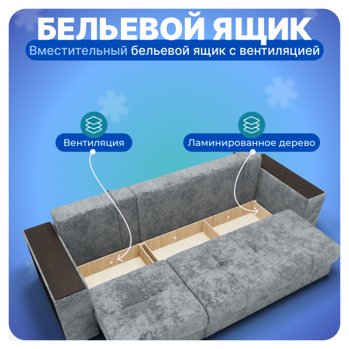 Диваны угловые, Угловой диван Барон-2, НПБ, Симпл